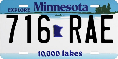 MN license plate 716RAE