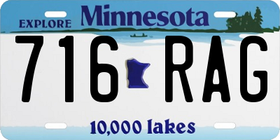 MN license plate 716RAG