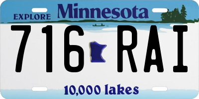 MN license plate 716RAI