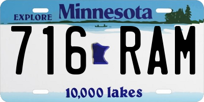 MN license plate 716RAM