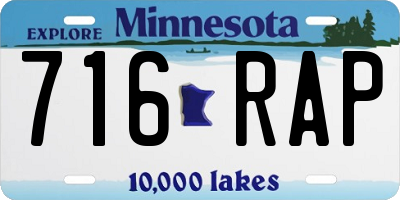 MN license plate 716RAP