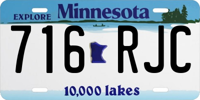 MN license plate 716RJC