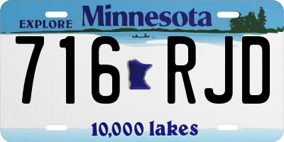 MN license plate 716RJD