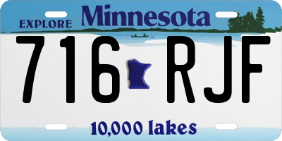 MN license plate 716RJF