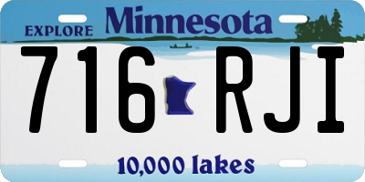 MN license plate 716RJI