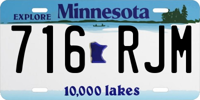 MN license plate 716RJM
