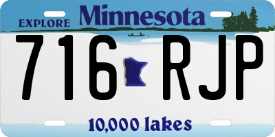 MN license plate 716RJP