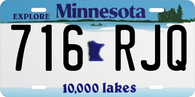 MN license plate 716RJQ