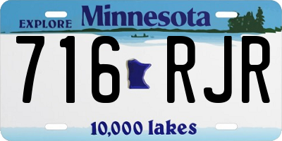 MN license plate 716RJR
