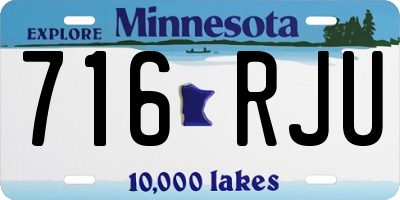 MN license plate 716RJU