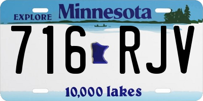 MN license plate 716RJV