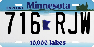MN license plate 716RJW
