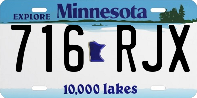 MN license plate 716RJX