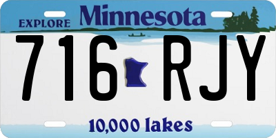 MN license plate 716RJY