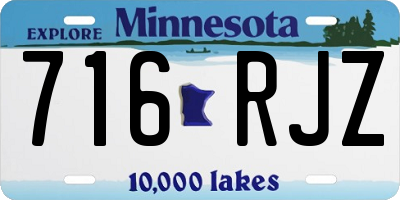 MN license plate 716RJZ