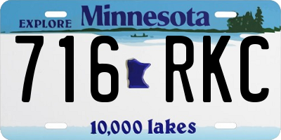 MN license plate 716RKC