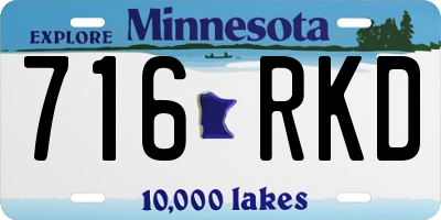 MN license plate 716RKD
