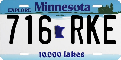 MN license plate 716RKE
