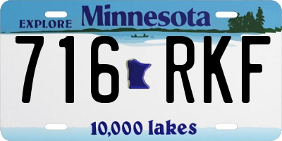 MN license plate 716RKF