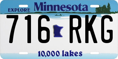 MN license plate 716RKG