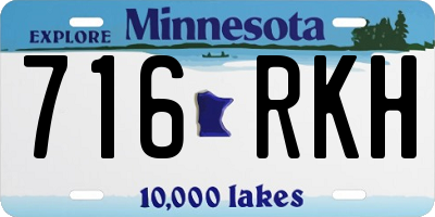 MN license plate 716RKH