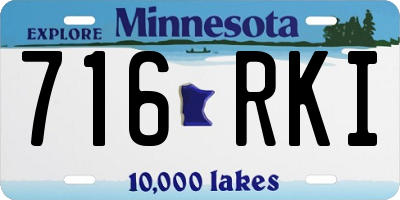 MN license plate 716RKI