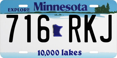 MN license plate 716RKJ