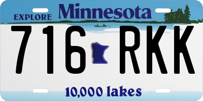 MN license plate 716RKK