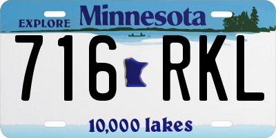 MN license plate 716RKL