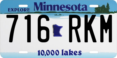MN license plate 716RKM