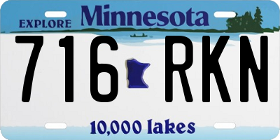 MN license plate 716RKN