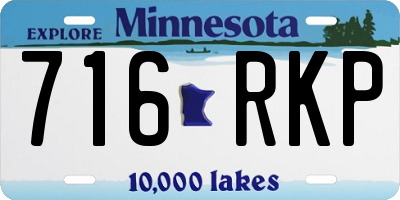 MN license plate 716RKP