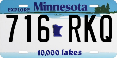 MN license plate 716RKQ