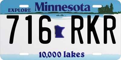 MN license plate 716RKR