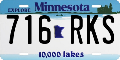 MN license plate 716RKS