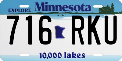 MN license plate 716RKU