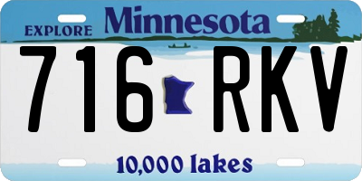 MN license plate 716RKV