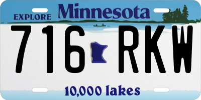 MN license plate 716RKW