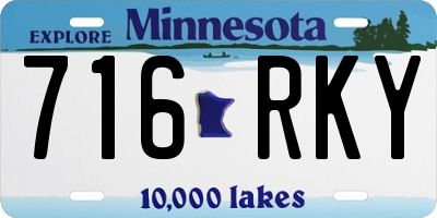 MN license plate 716RKY