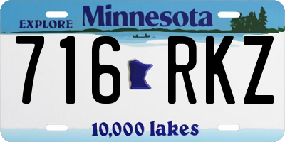 MN license plate 716RKZ