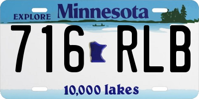 MN license plate 716RLB