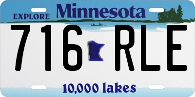 MN license plate 716RLE