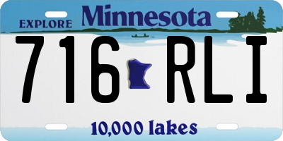 MN license plate 716RLI
