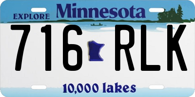 MN license plate 716RLK
