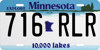 MN license plate 716RLR