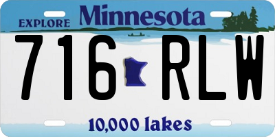MN license plate 716RLW