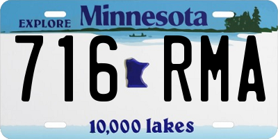 MN license plate 716RMA
