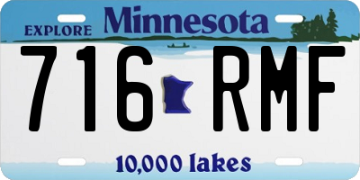 MN license plate 716RMF