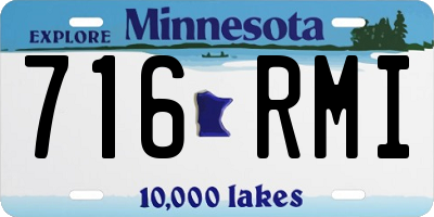 MN license plate 716RMI