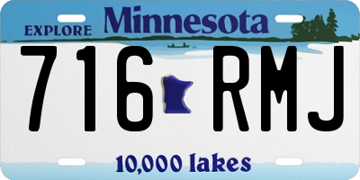 MN license plate 716RMJ